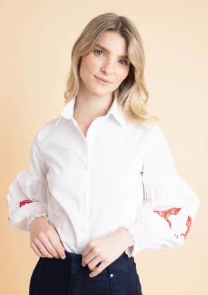 Annie Shirt Embroidered | Red