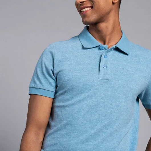 Arctic Explorer Light Blue Cotton Polo T-Shirt