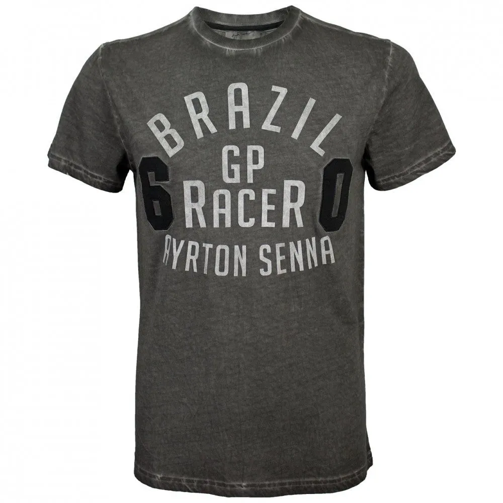 Ayrton Senna T-shirt, Round Neck, Grey, 2016