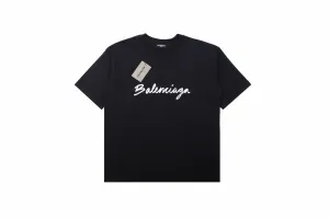 Balenciaga T-shirt with Script Logo (Black)