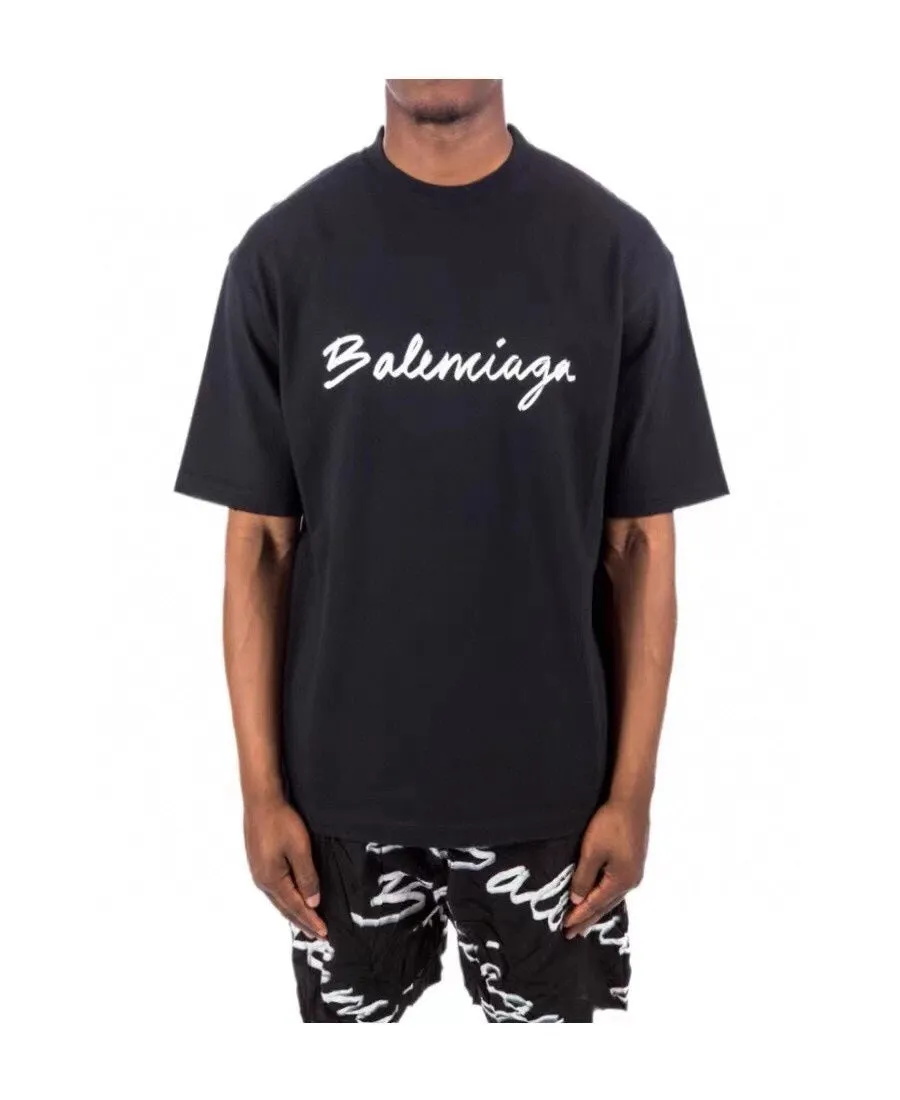 Balenciaga T-shirt with Script Logo (Black)