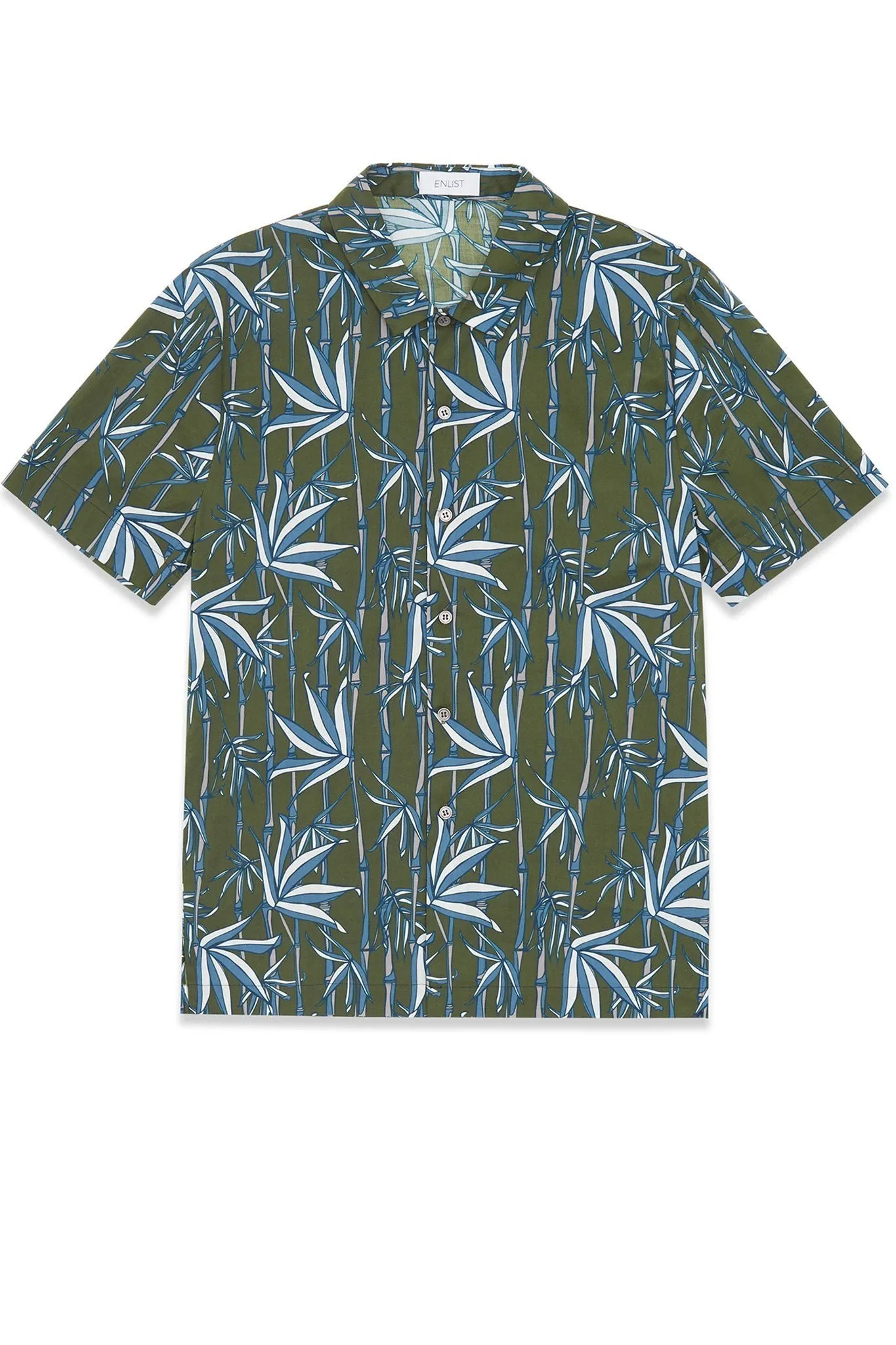 Bamboo Print Cotton Poplin Shirt