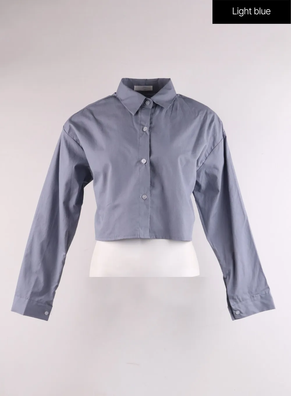 Basic Crop Collar Shirt IF402