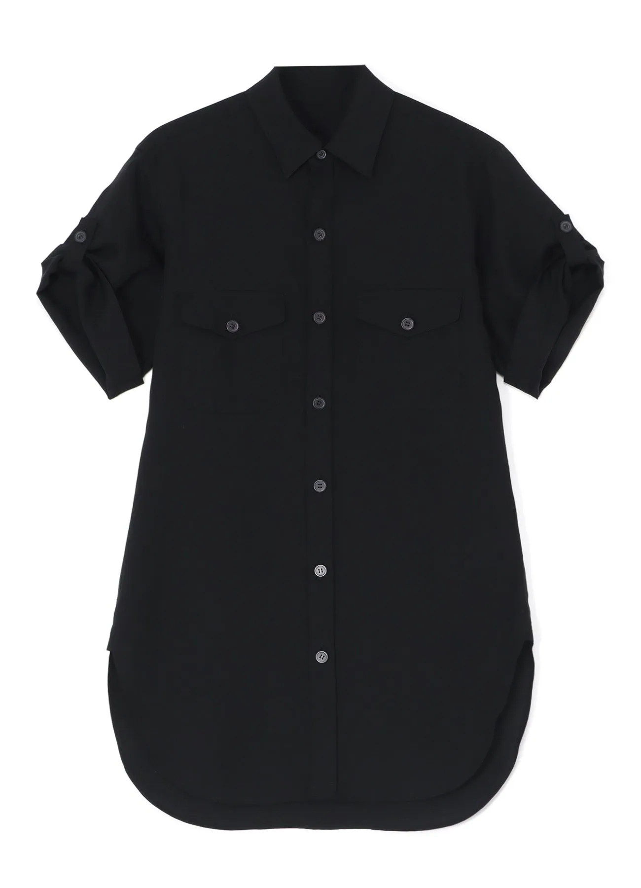 BLACK TENCEL POPLIN SAFARI SHIRT