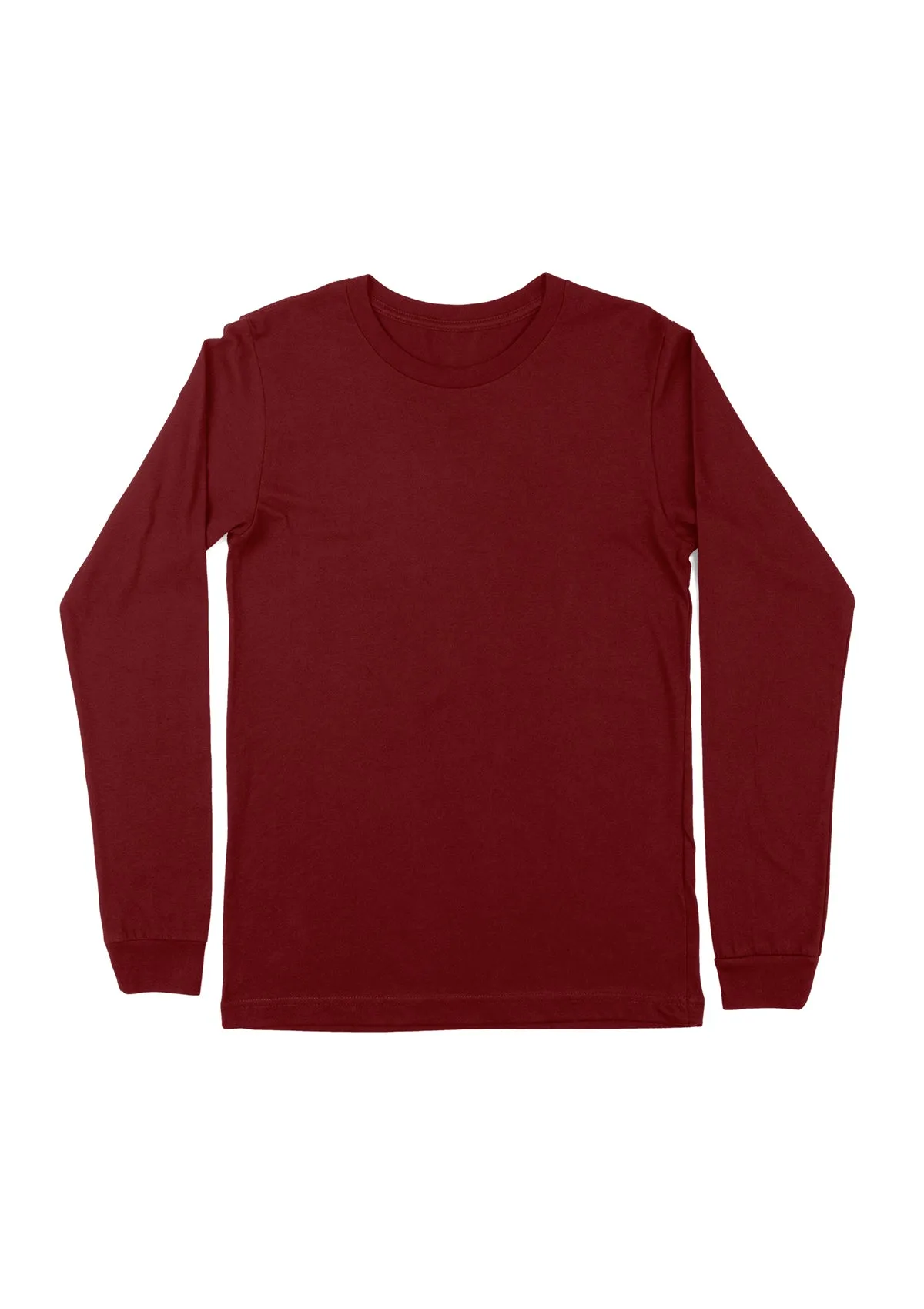 Blood Red Long Sleeve Crew Neck T-Shirt for Women | Fierce & Sustainable