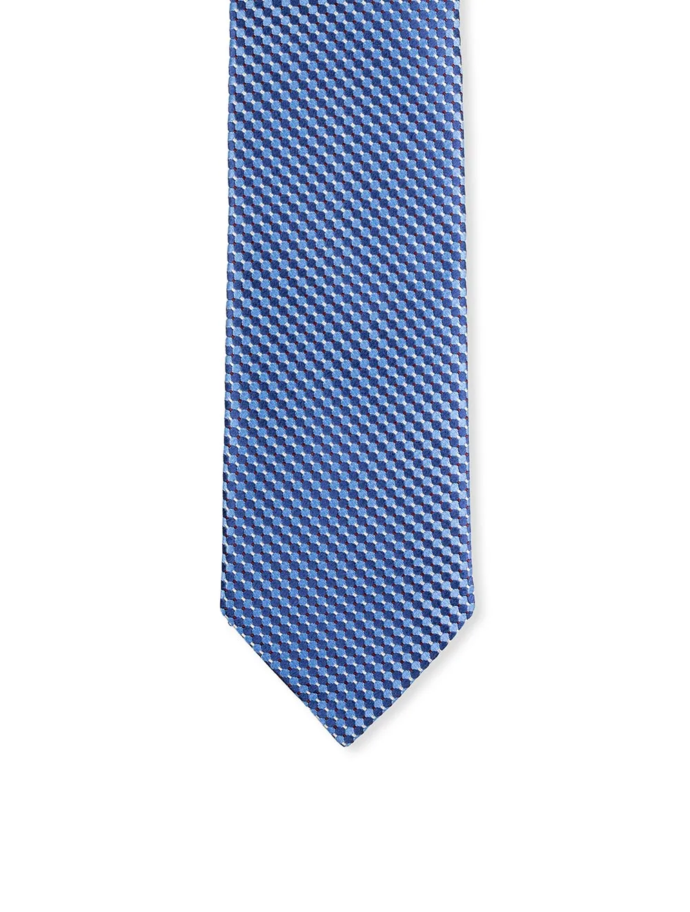 Blue Geometric Silk Tie