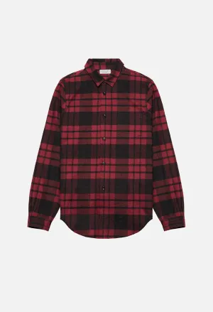 Brushed Flannel Button Up / Red