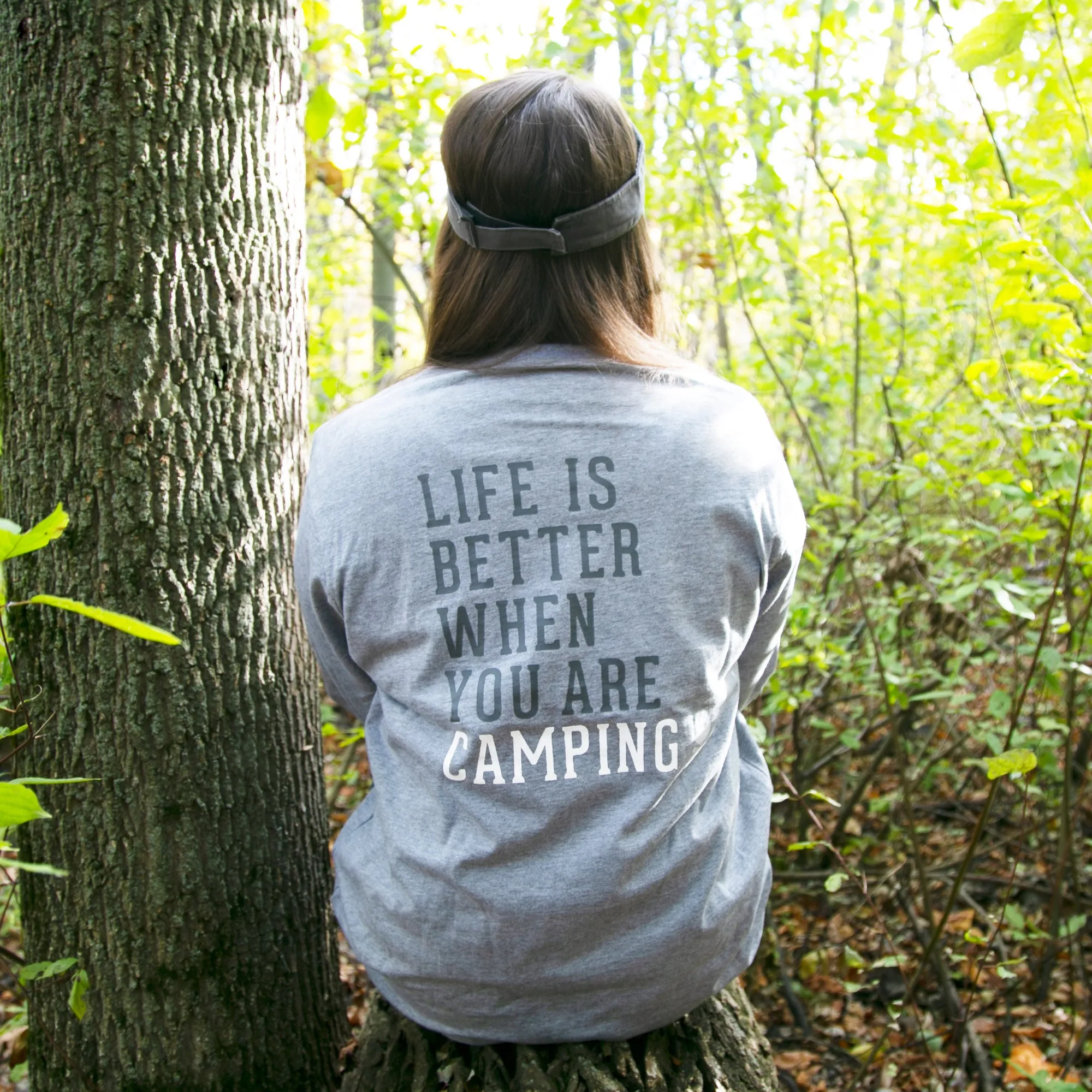 Camping People Heather Gray Unisex Long Sleeve T-Shirt