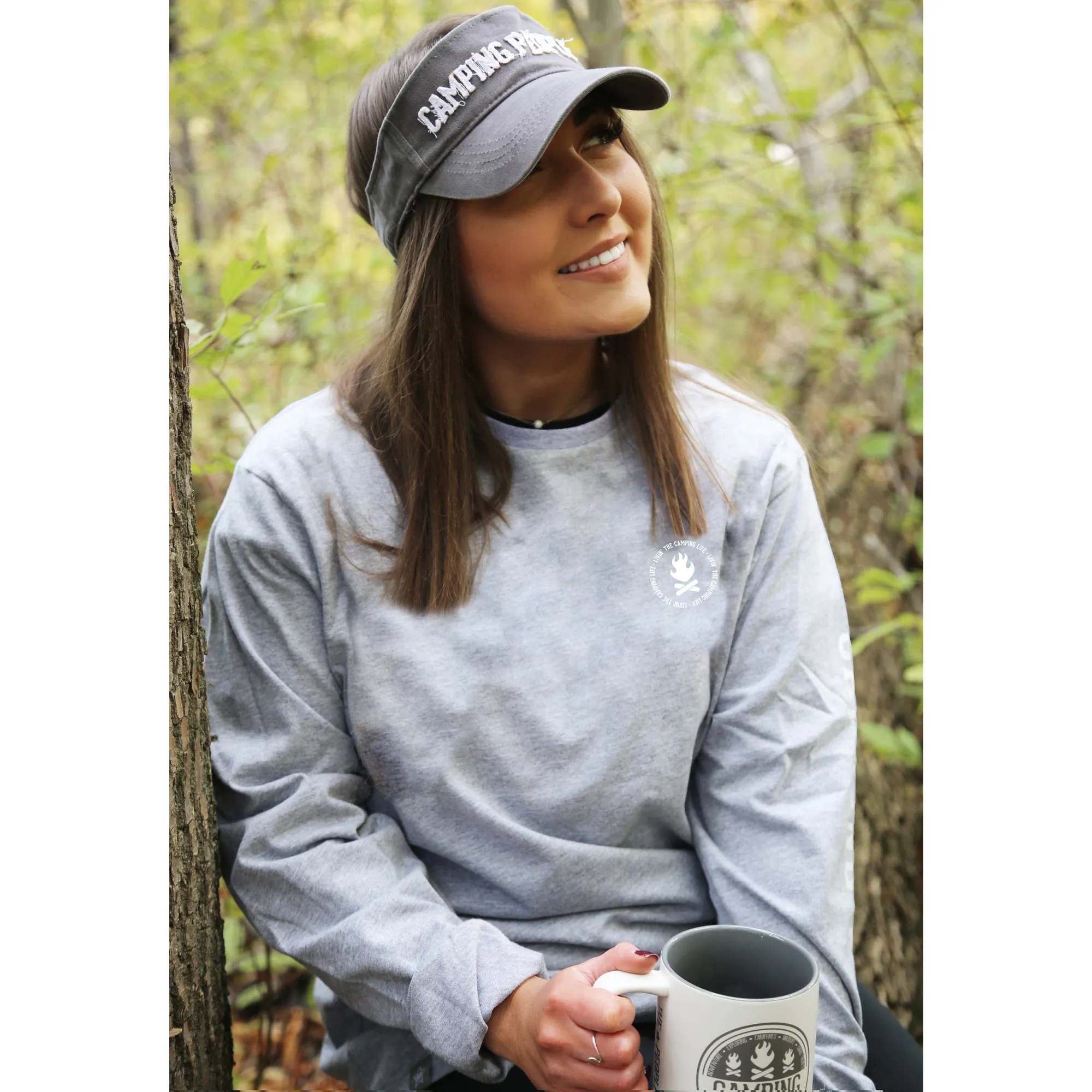 Camping People Heather Gray Unisex Long Sleeve T-Shirt