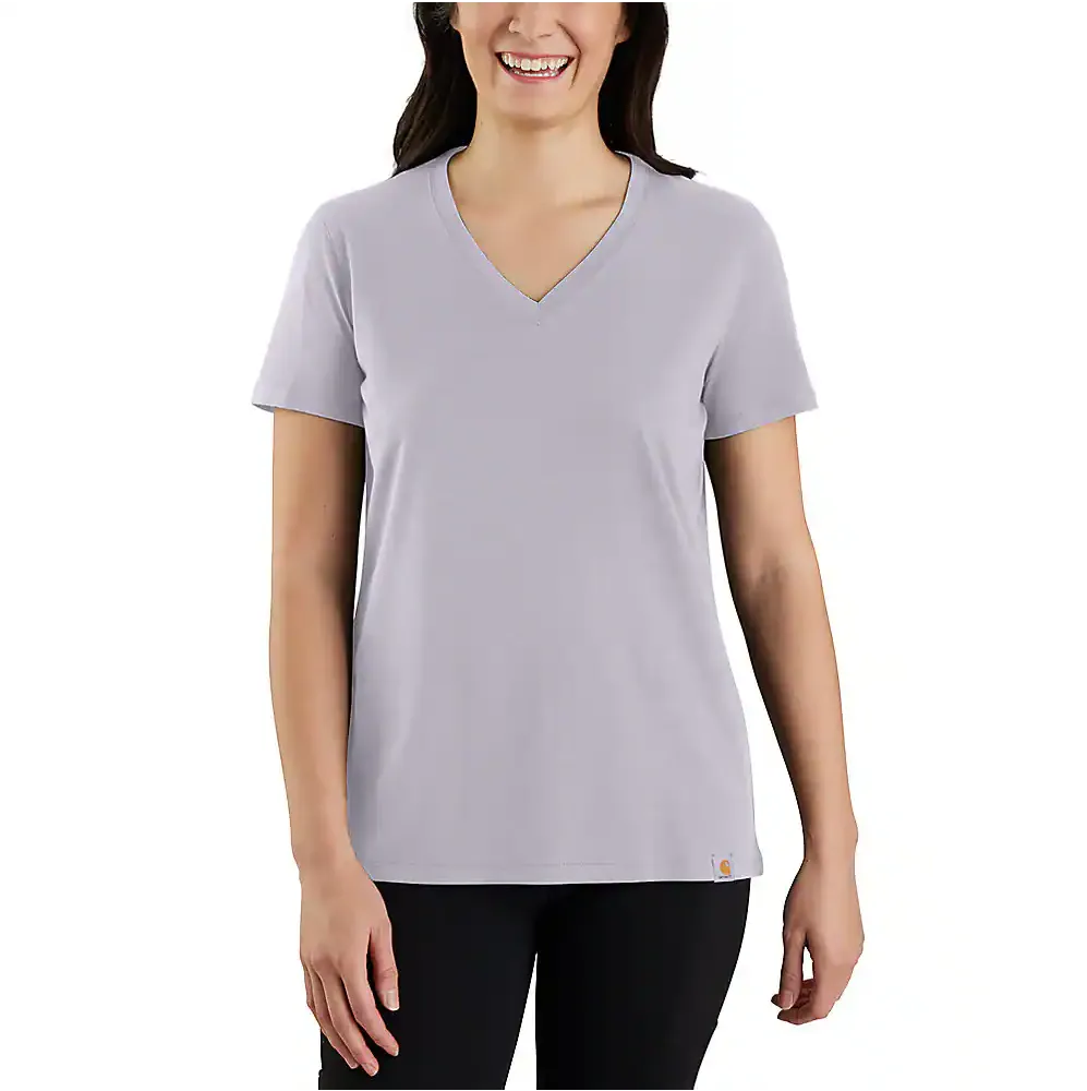 Carhartt Women's TENCEL Fiber Series Relaxed Fit Short-Sleeve V-Neck T-Shirt