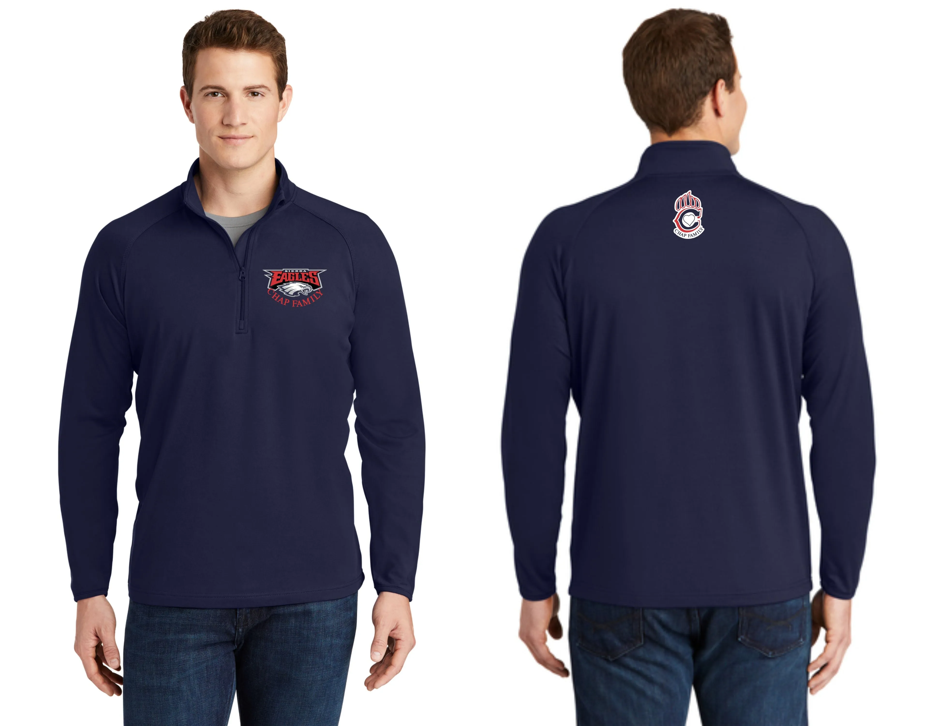 Chap Family Sierra Staff Sport Wick 1/2 Zip Pullover