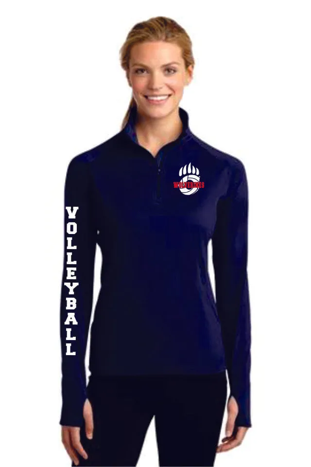 Chap Volleyball Ladies Sport Wick 1/2 Zip Pullover