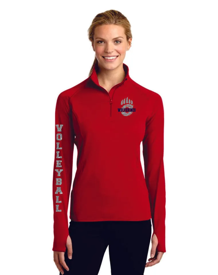 Chap Volleyball Ladies Sport Wick 1/2 Zip Pullover