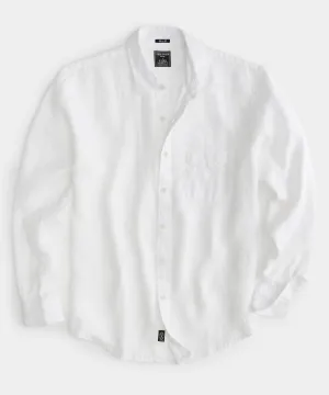 Classic Fit Sea Soft Irish Linen Shirt in White