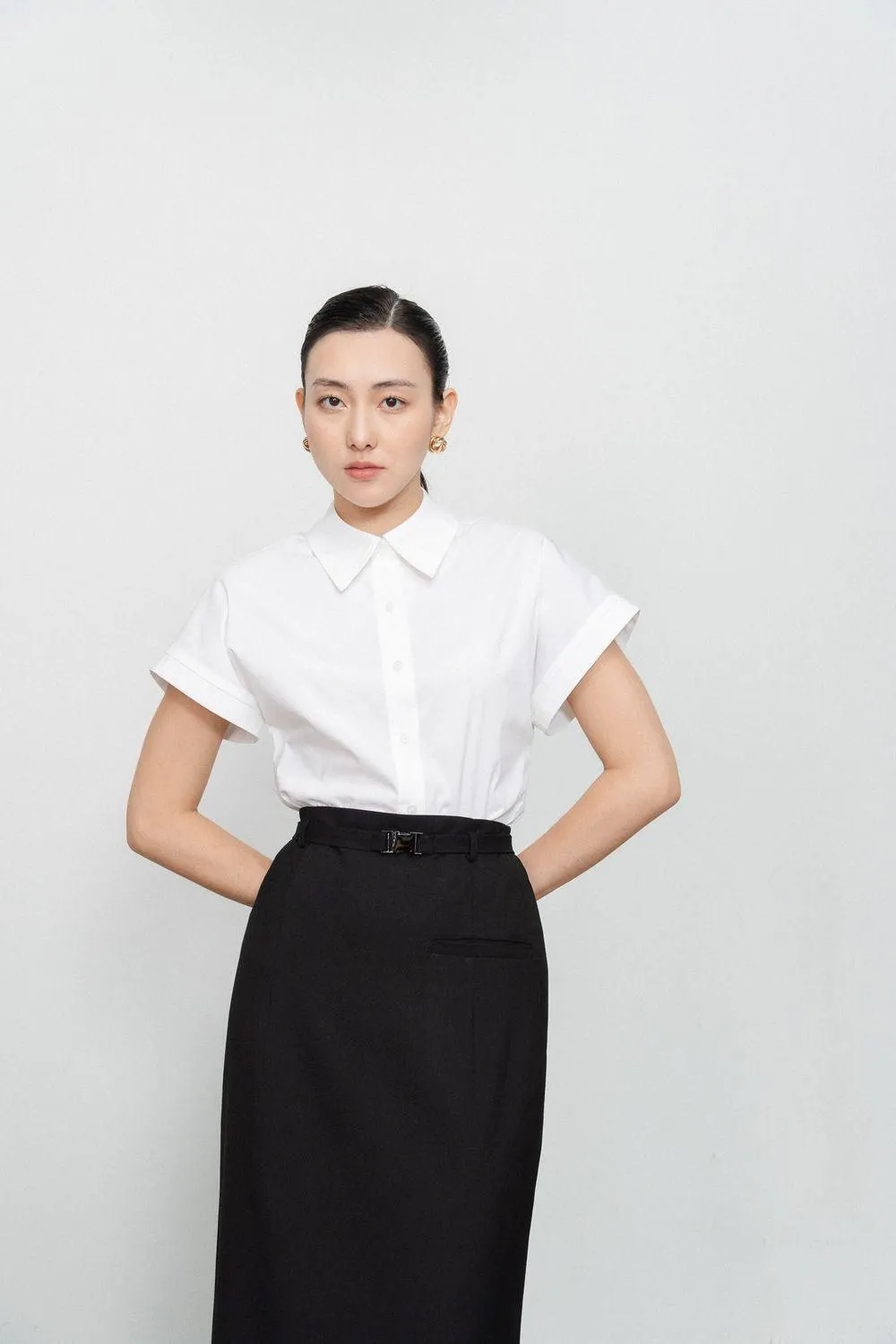 Dakota Straight Pointed Flat Collar Kate Shirt