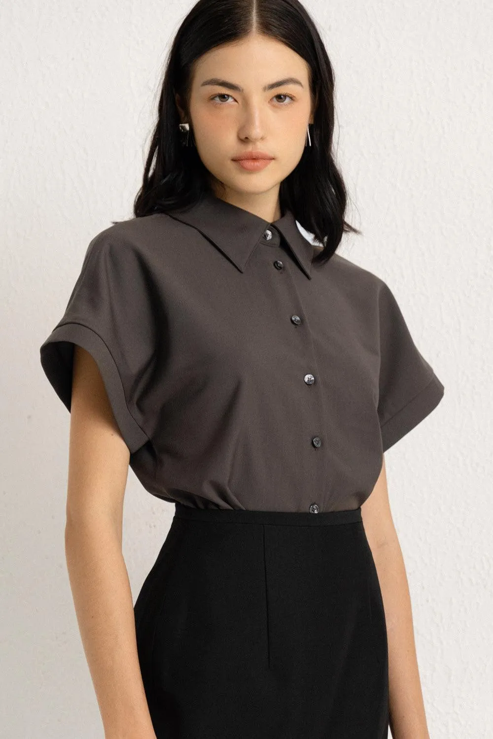 Dakota Straight Pointed Flat Collar Kate Shirt