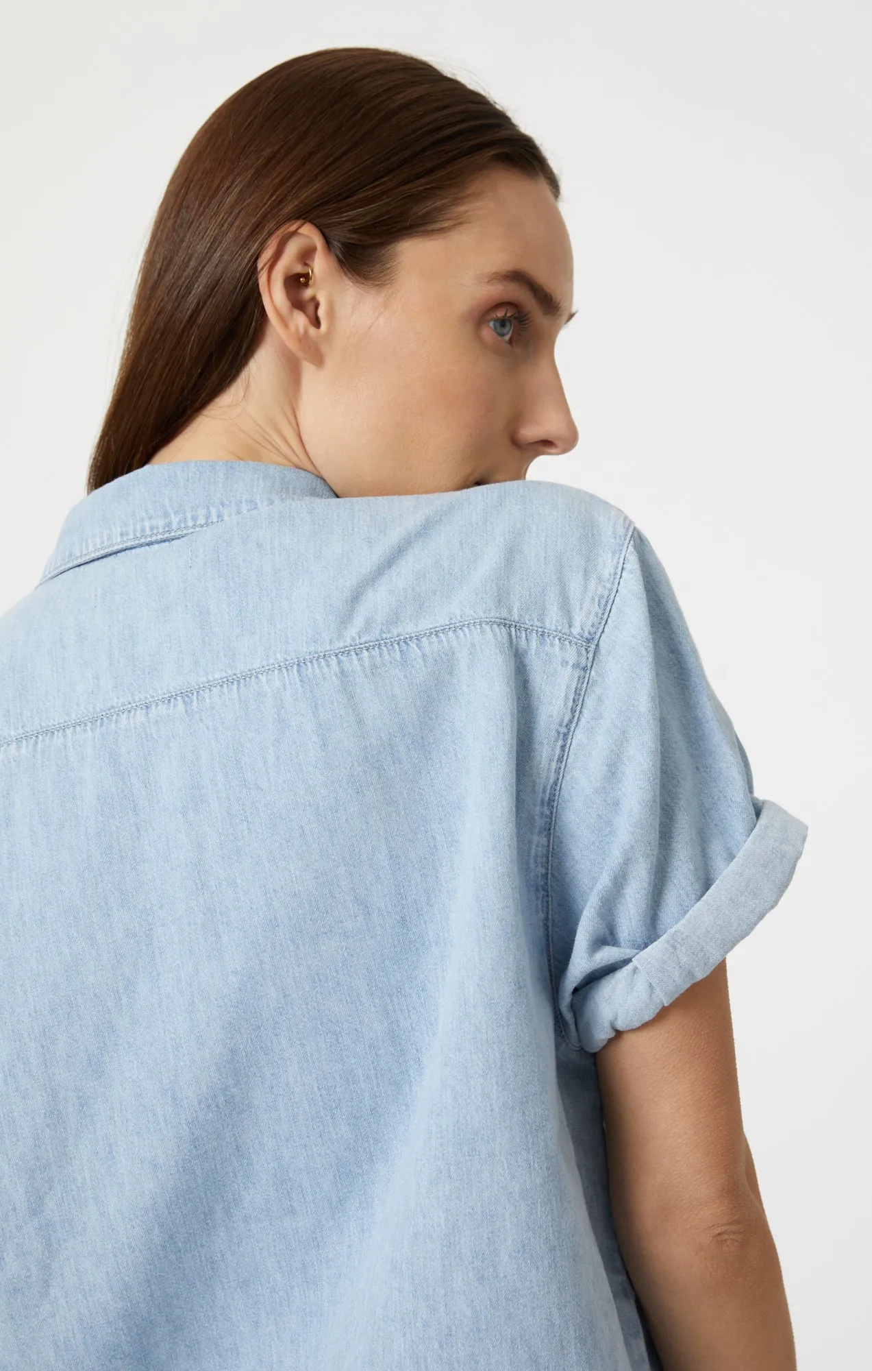 DEVA SHIRT IN BLEACH DENIM