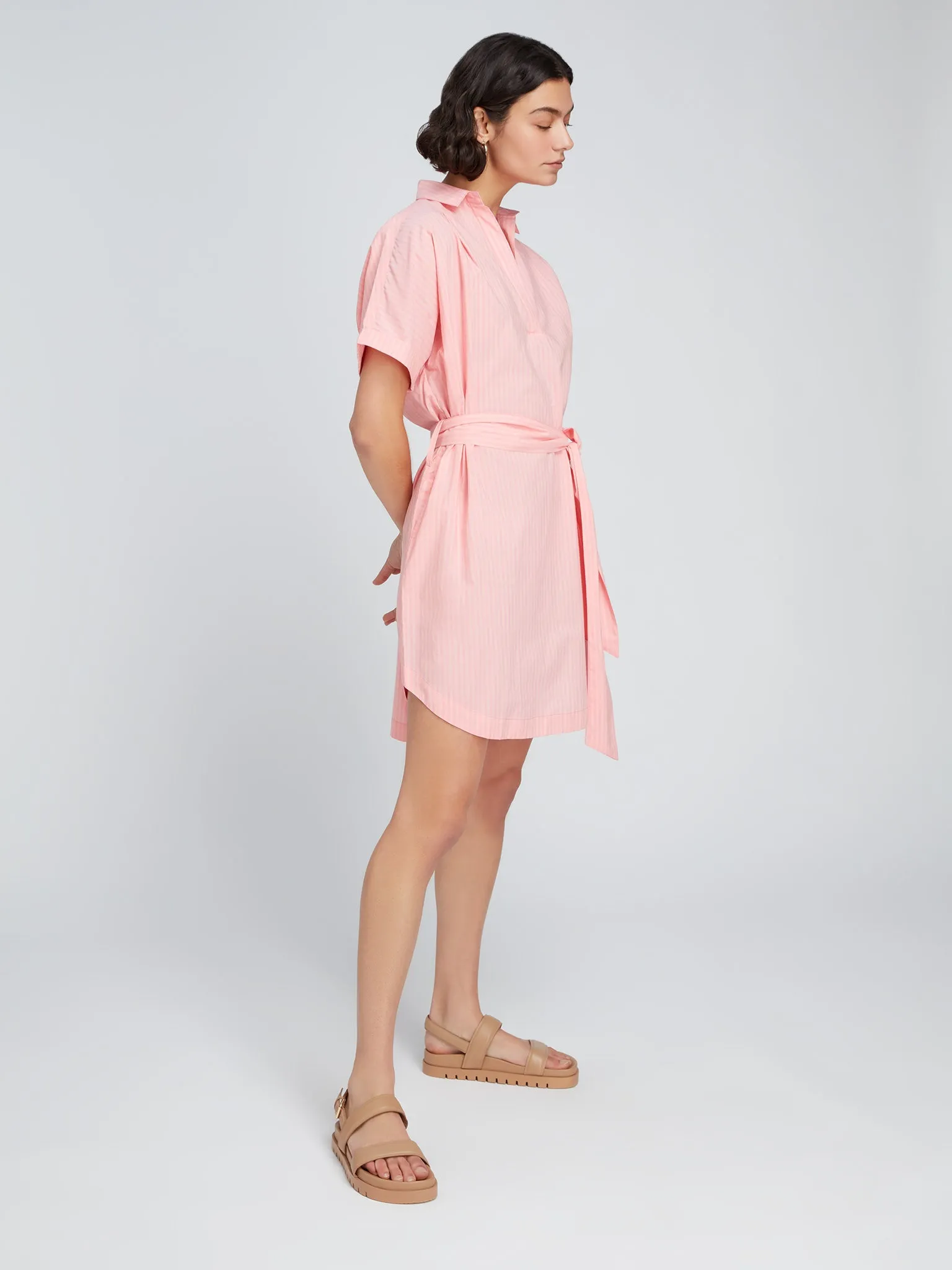 Diantha Shirt Dress in Pink