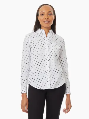 Dotted Easy-Care Button-Up Shirt