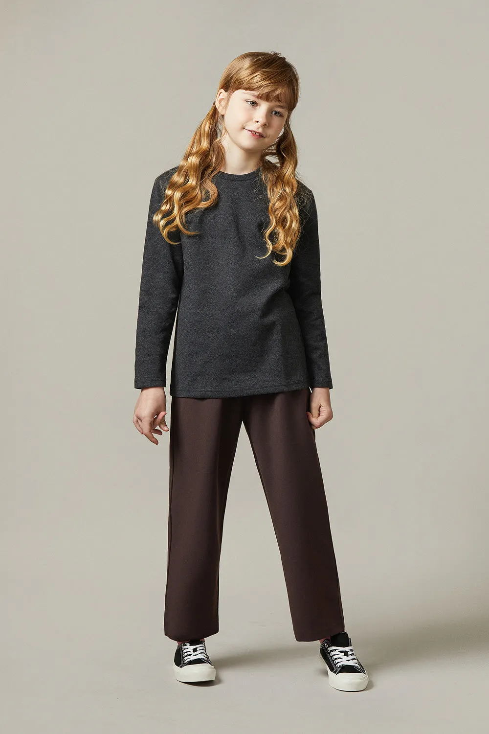 EDUARDO Youth Long-Sleeve T-Shirt Semi Over Relaxed Fit Boys and Girls.