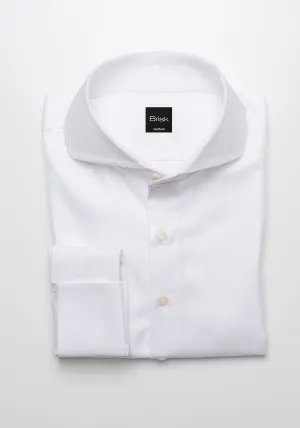 Egyptian White Bold Twill Shirt - French Cuffs