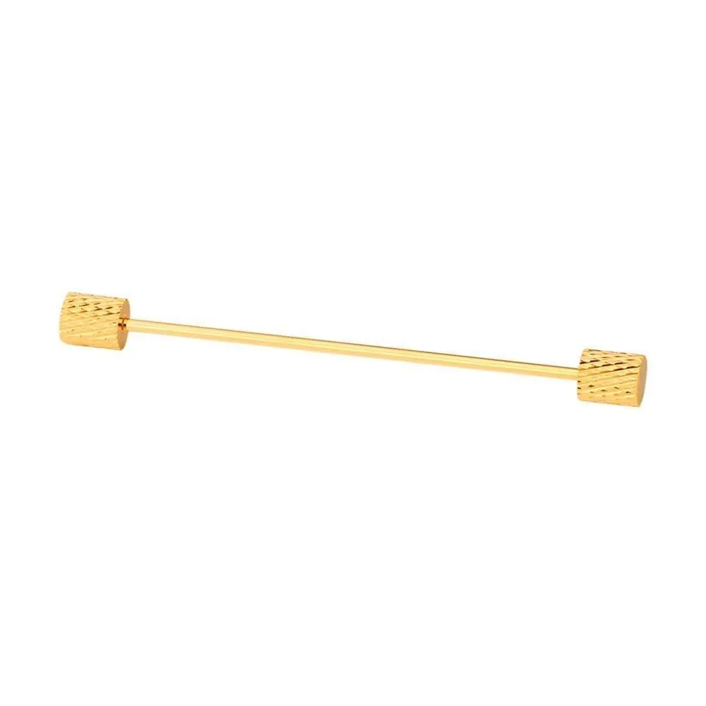 Engraved Gold-Tone Collar Bar