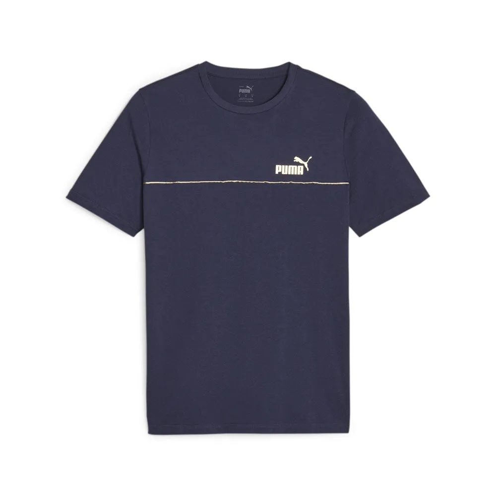 Essentials Minimal Gold Logo Crew Neck Short Sleeve T-Shirt