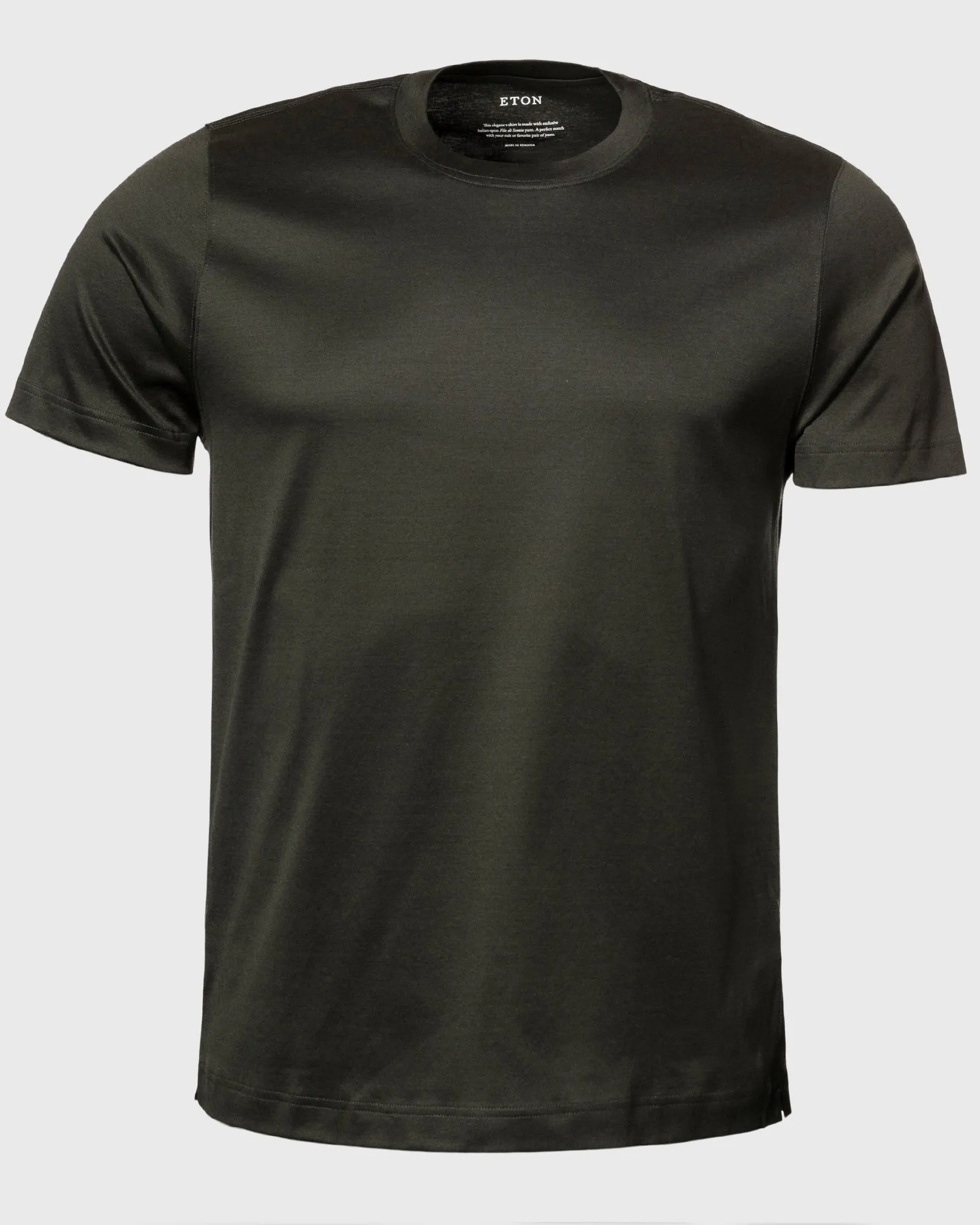 ETON 10000235669 SS FILO DI SCOZIA DARK-GREEN CREW T-SHIRT