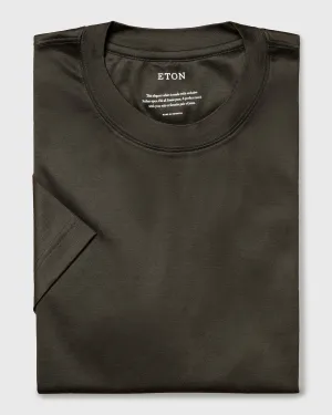 ETON 10000235669 SS FILO DI SCOZIA DARK-GREEN CREW T-SHIRT