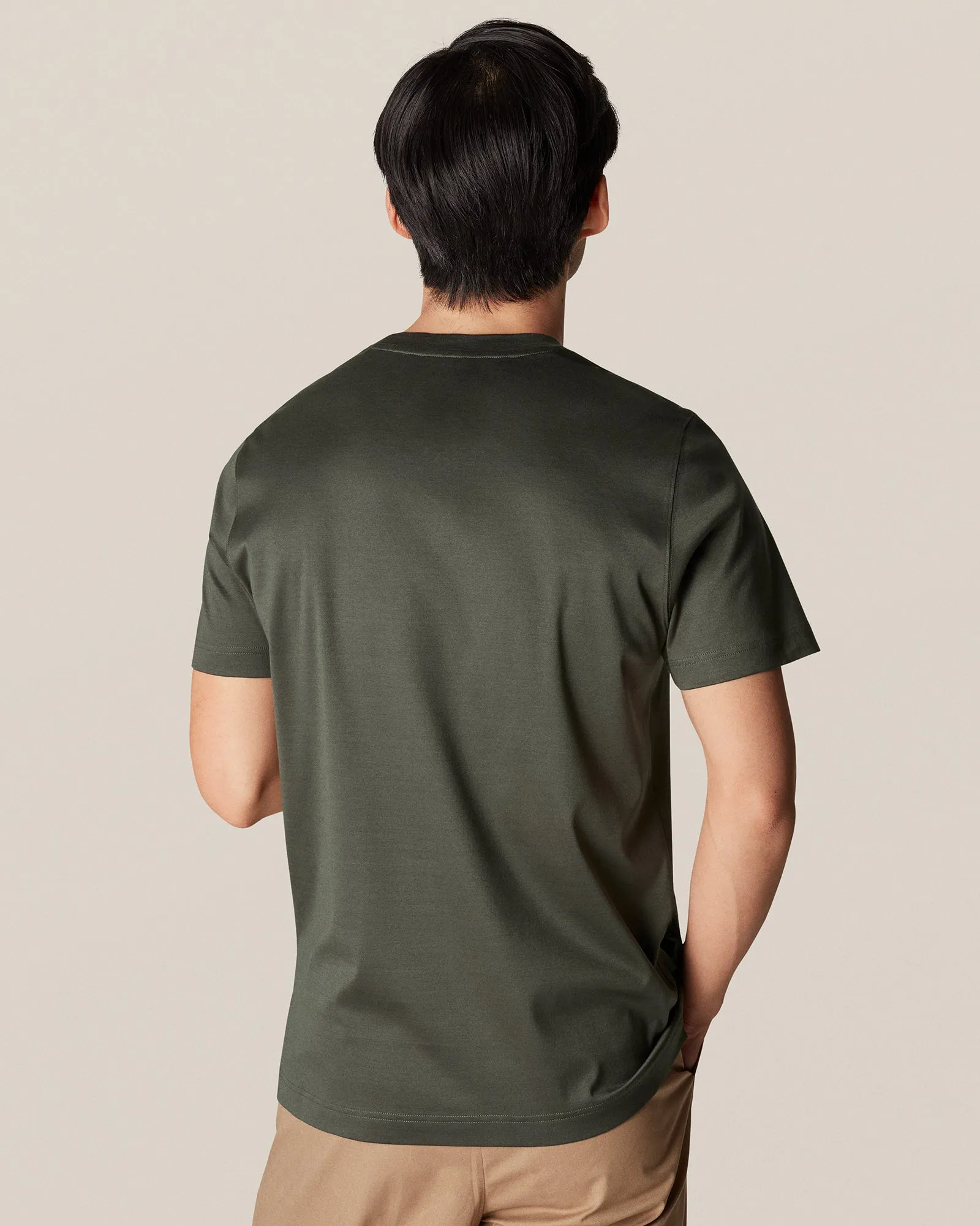 ETON 10000235669 SS FILO DI SCOZIA DARK-GREEN CREW T-SHIRT