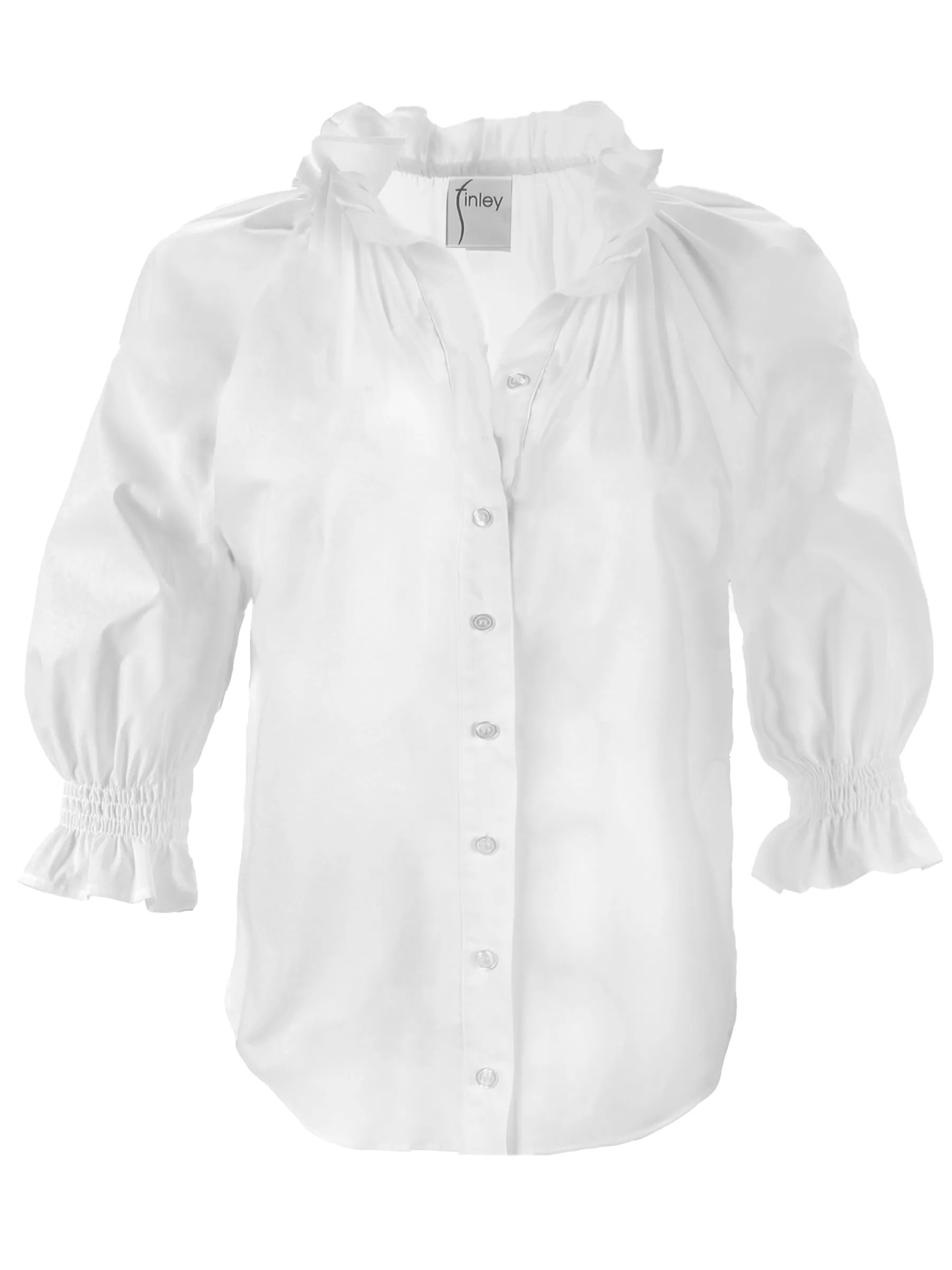 Fiona Shirt White Silky Poplin