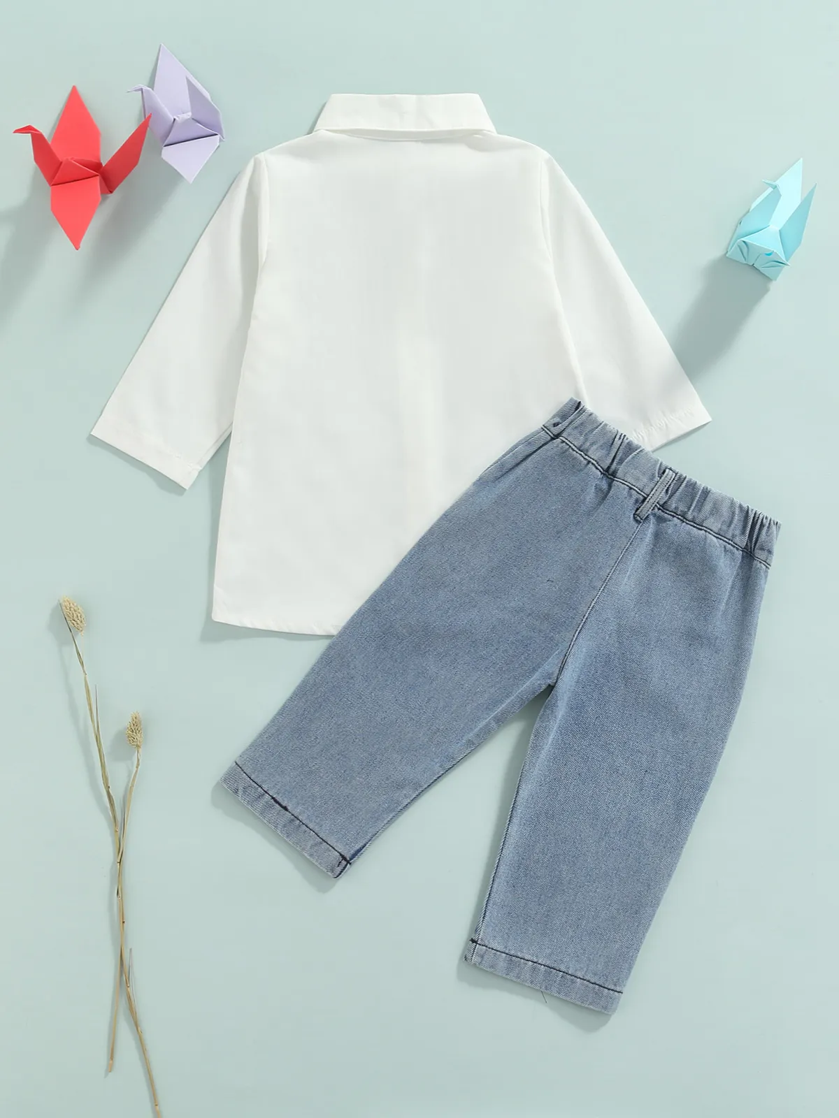 Forever Fashionable White Shirt and Denim Jeans Set