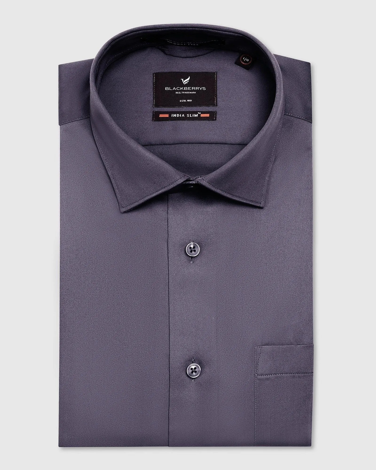 Formal Dark Purple Solid Shirt - Rolf