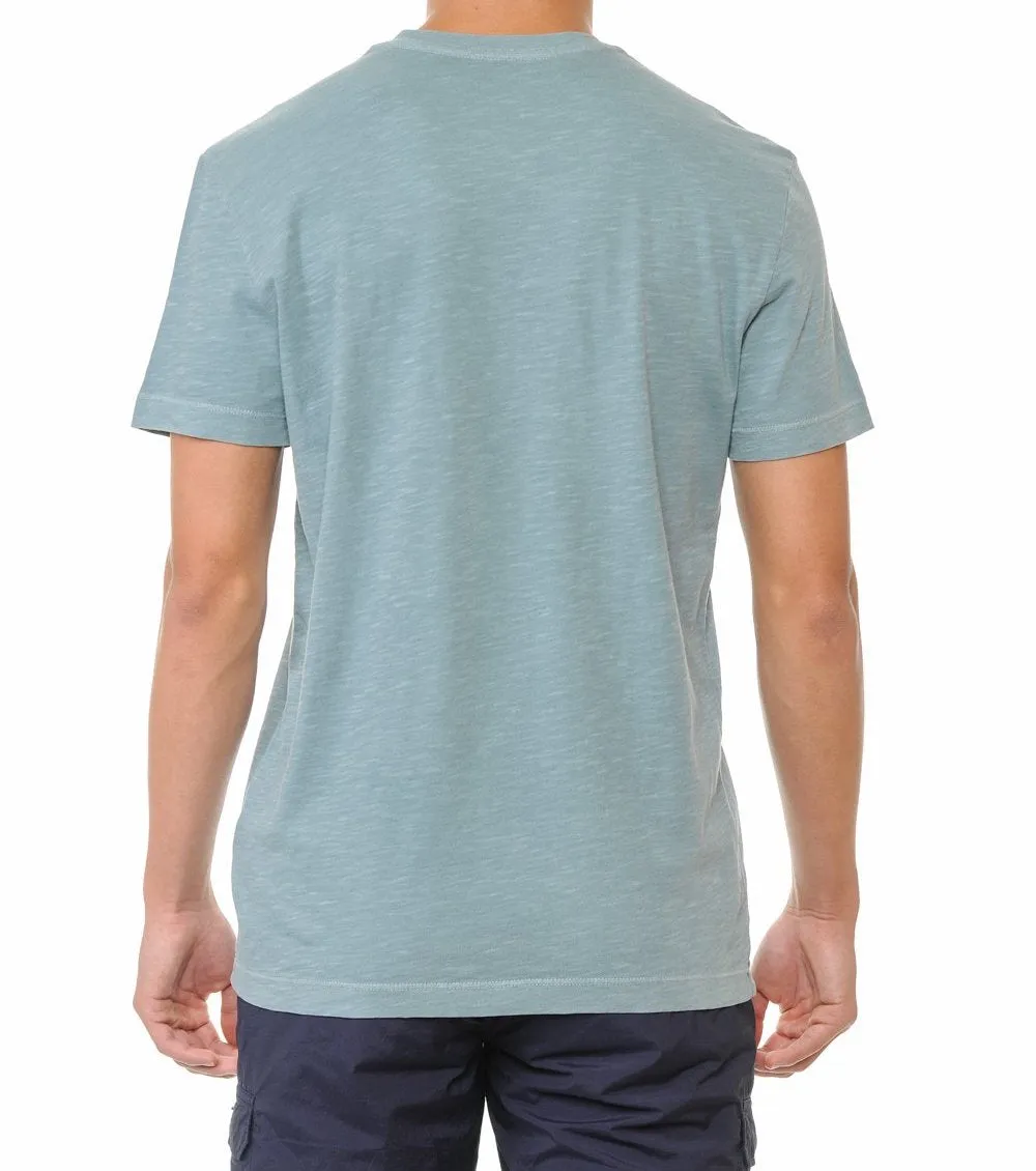 Garment-Dyed Slub Cotton Crew Neck T-Shirt