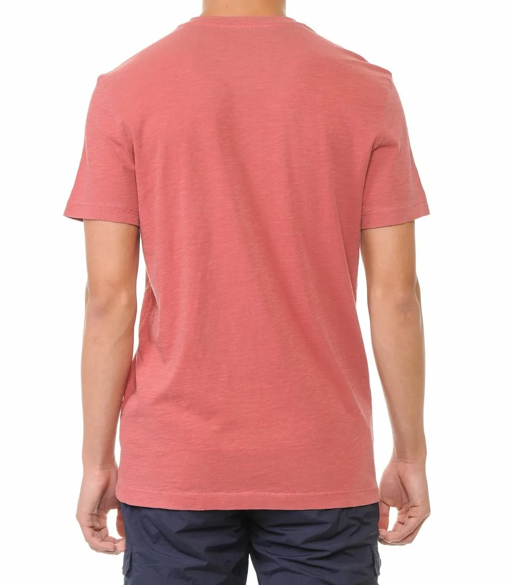 Garment-Dyed Slub Cotton Crew Neck T-Shirt