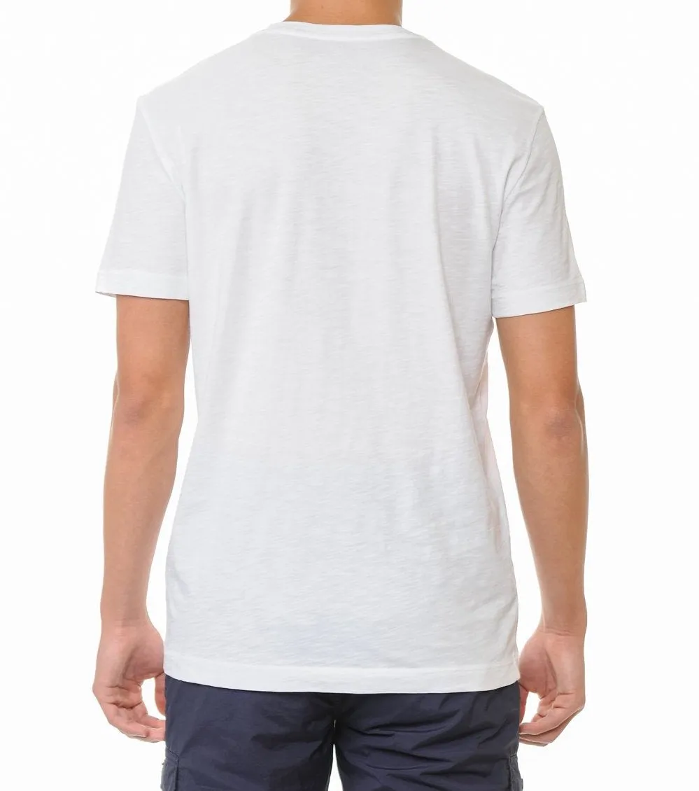 Garment-Dyed Slub Cotton Crew Neck T-Shirt