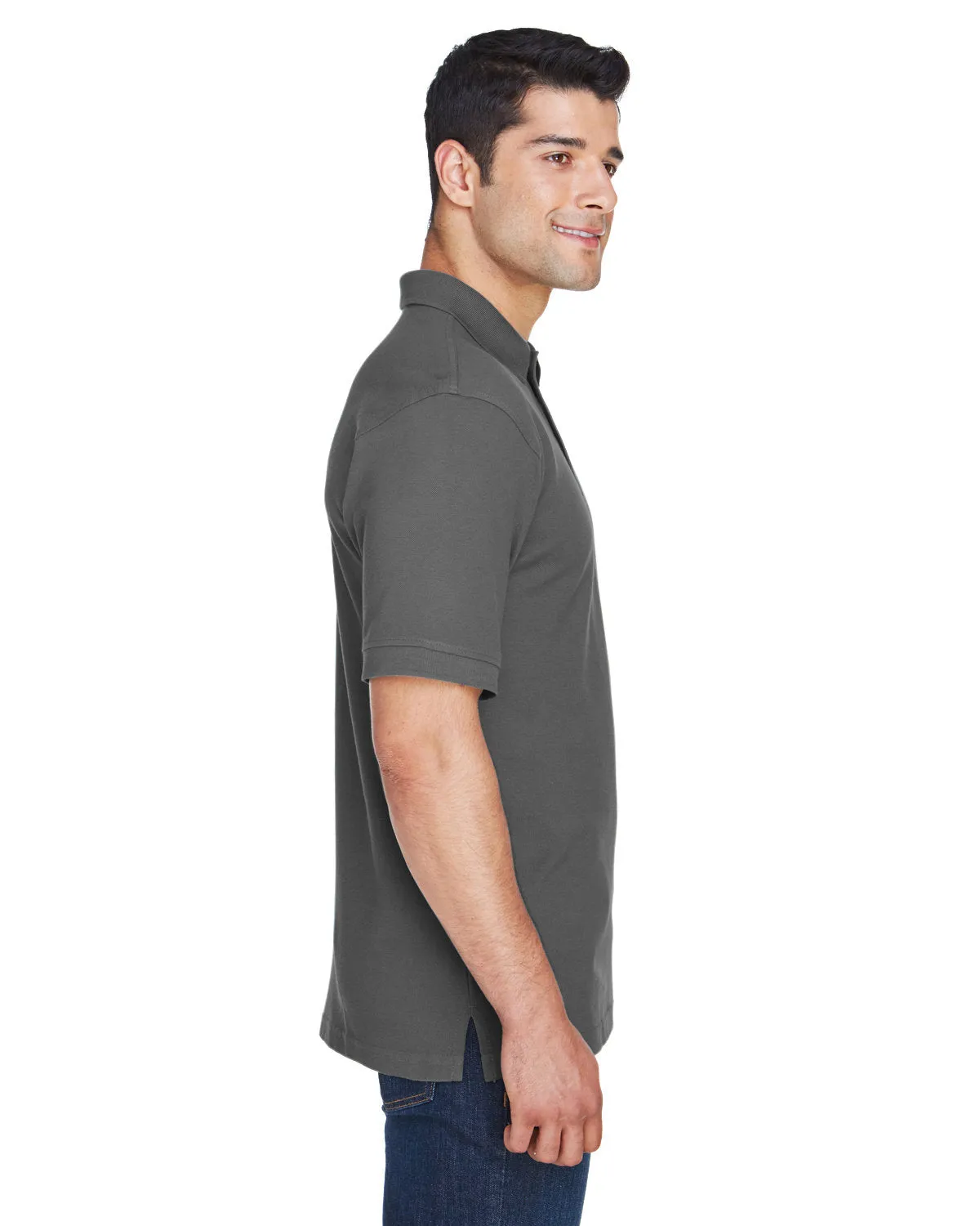 Harriton M200 Men's 6 oz. Ringspun Cotton Piqu Short-Sleeve Polo