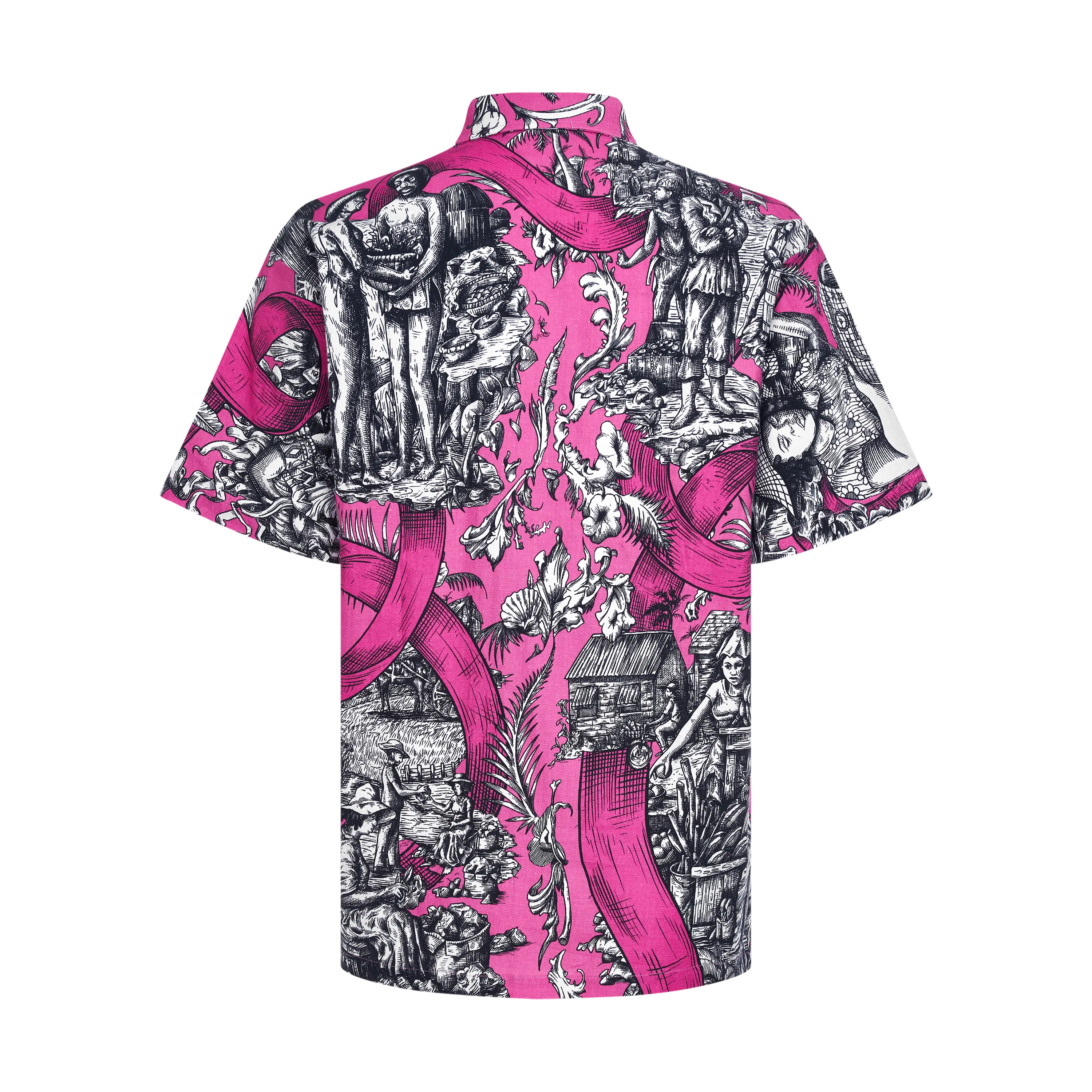 HERITAGE BREAST CANCER AWARENESS LINEN SHIRT-PINK & BLACK