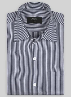 Italian Lombardo Candy Navy Blue Stripes Shirt