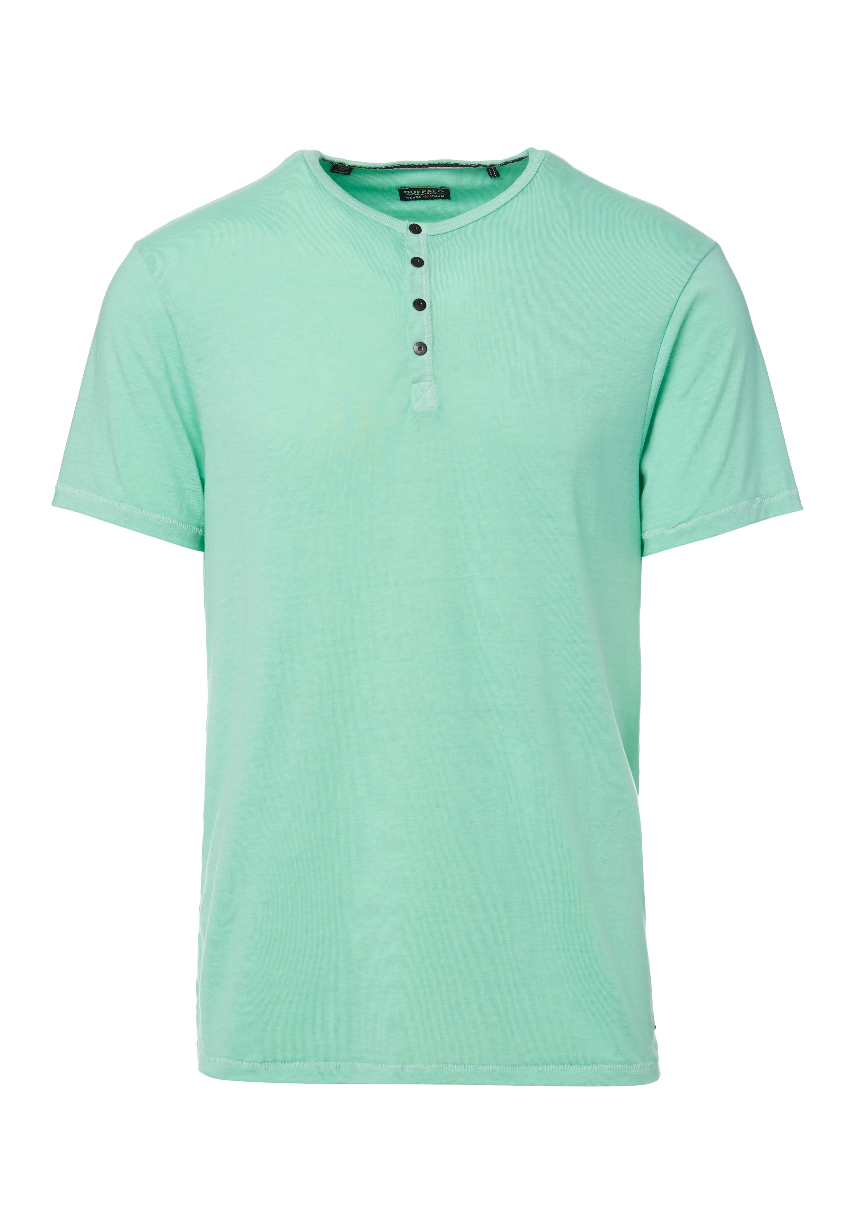 Kasum Men's Buttoned Henley T-Shirt in Teal - BM23835