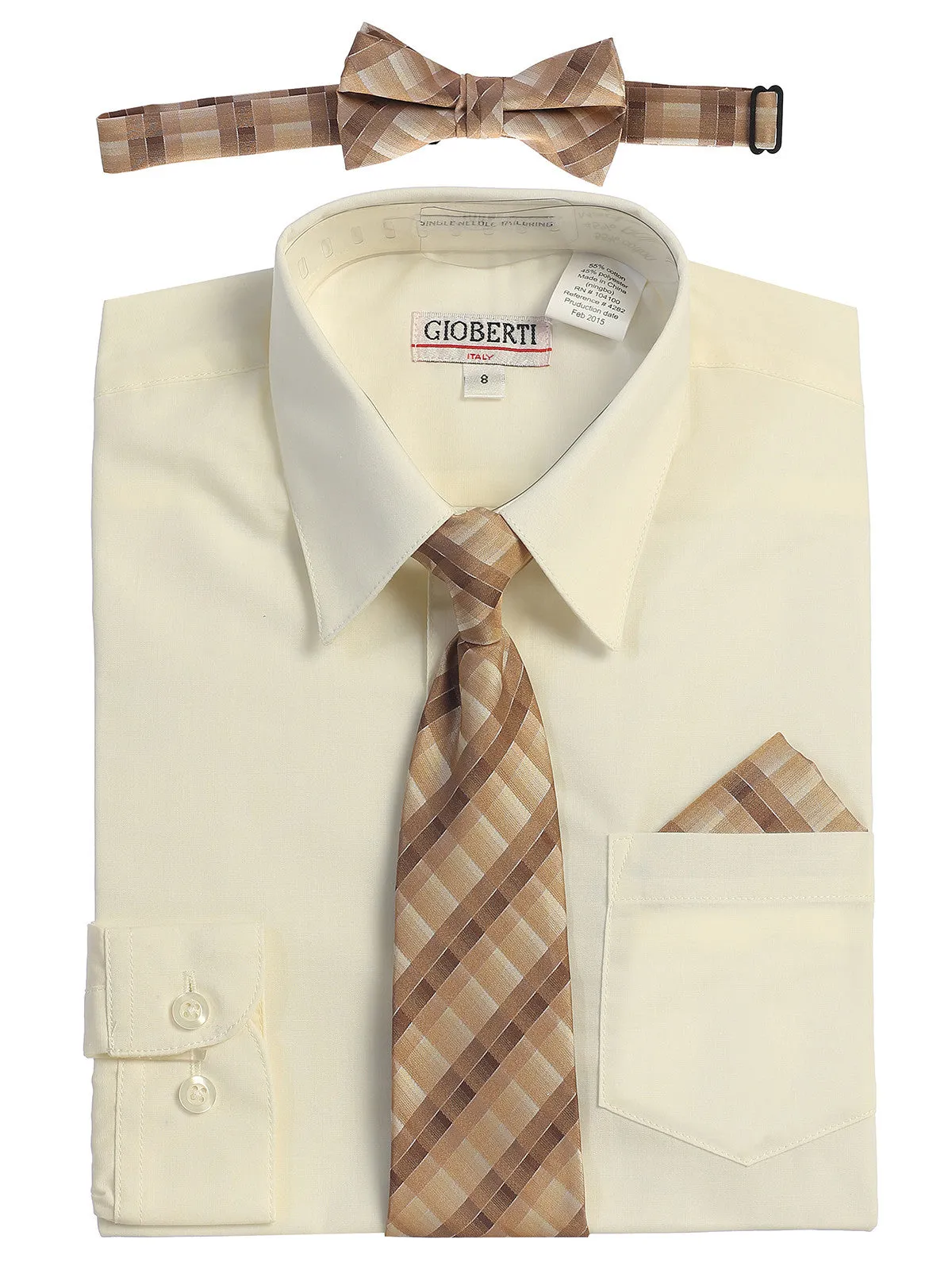 Kid's (2T-7) Shirt w/ Plaid Tie Set