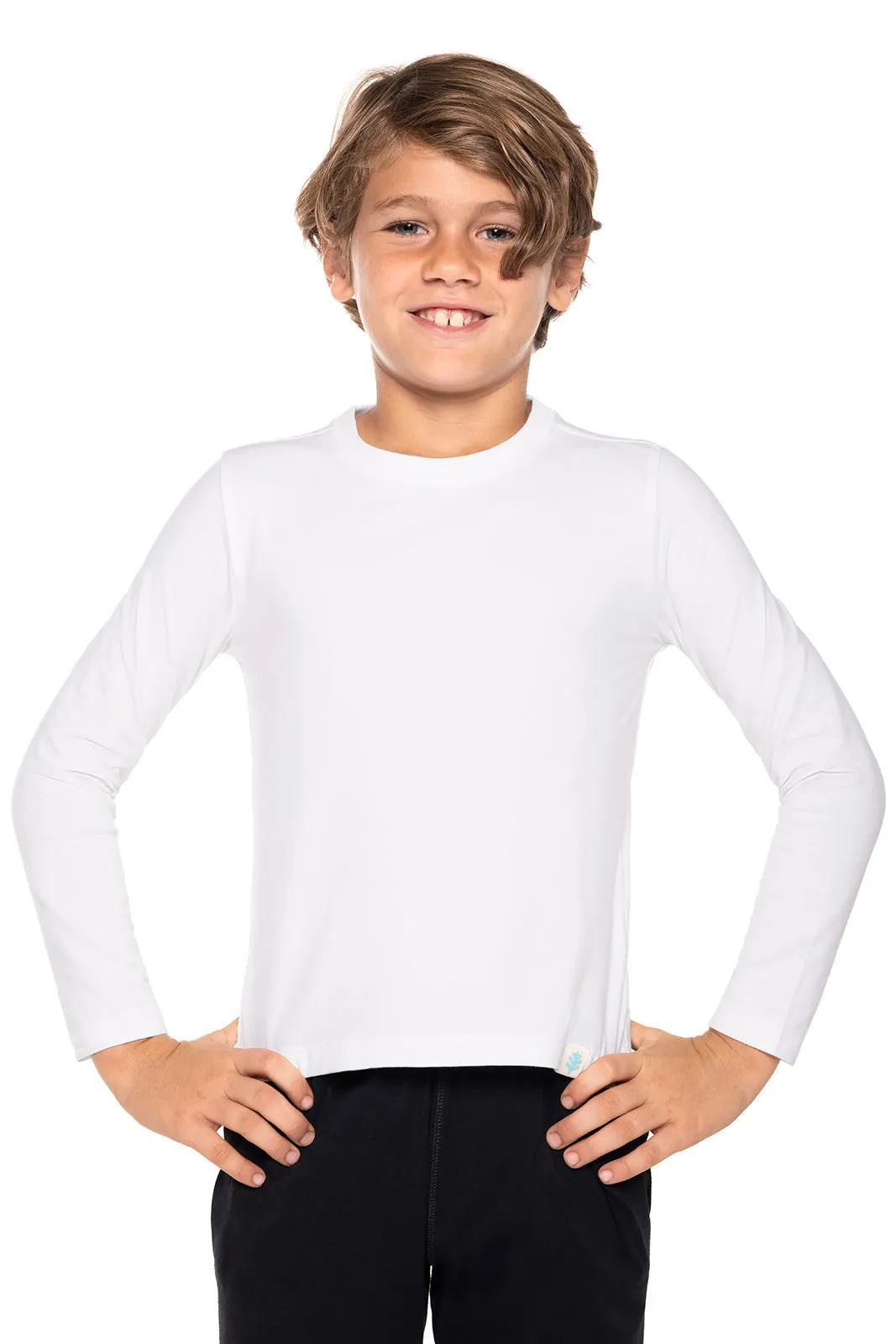 Kid's Coco Plum Everyday Long Sleeve T-Shirt | White