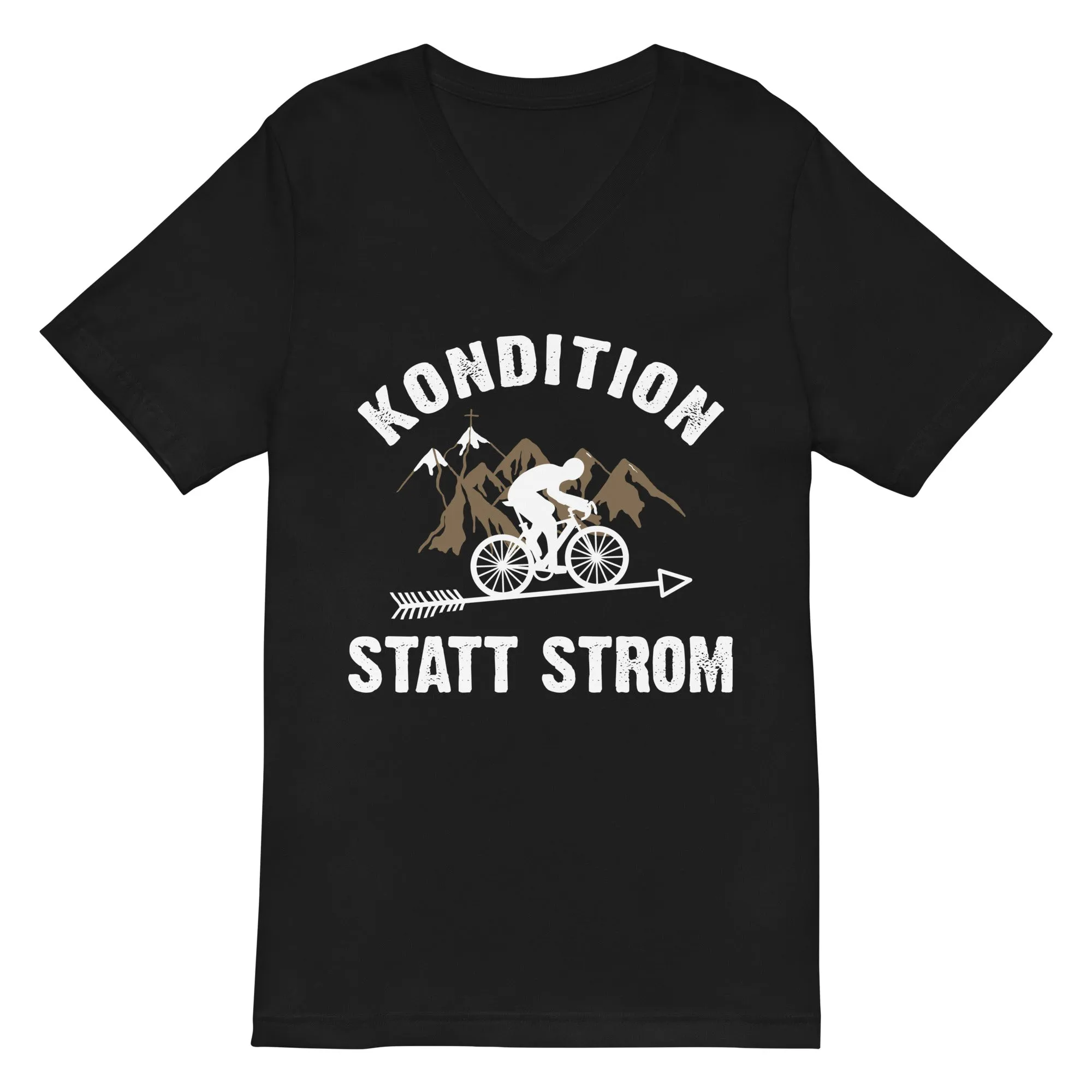 Kondition statt Strom - Herren V-Neck Shirt