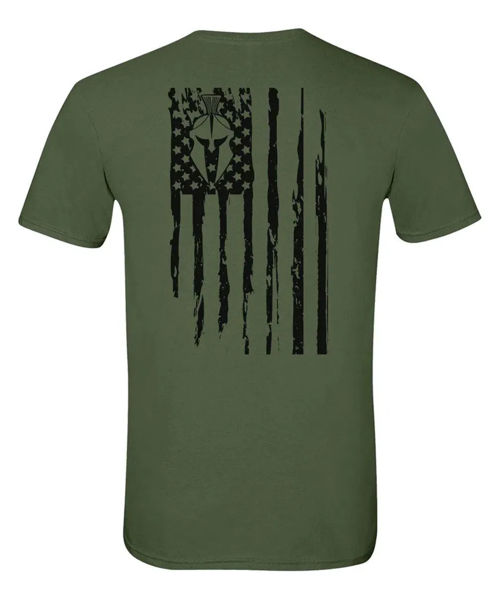 Kryptek Spartan Star Flag - Mens T-Shirt