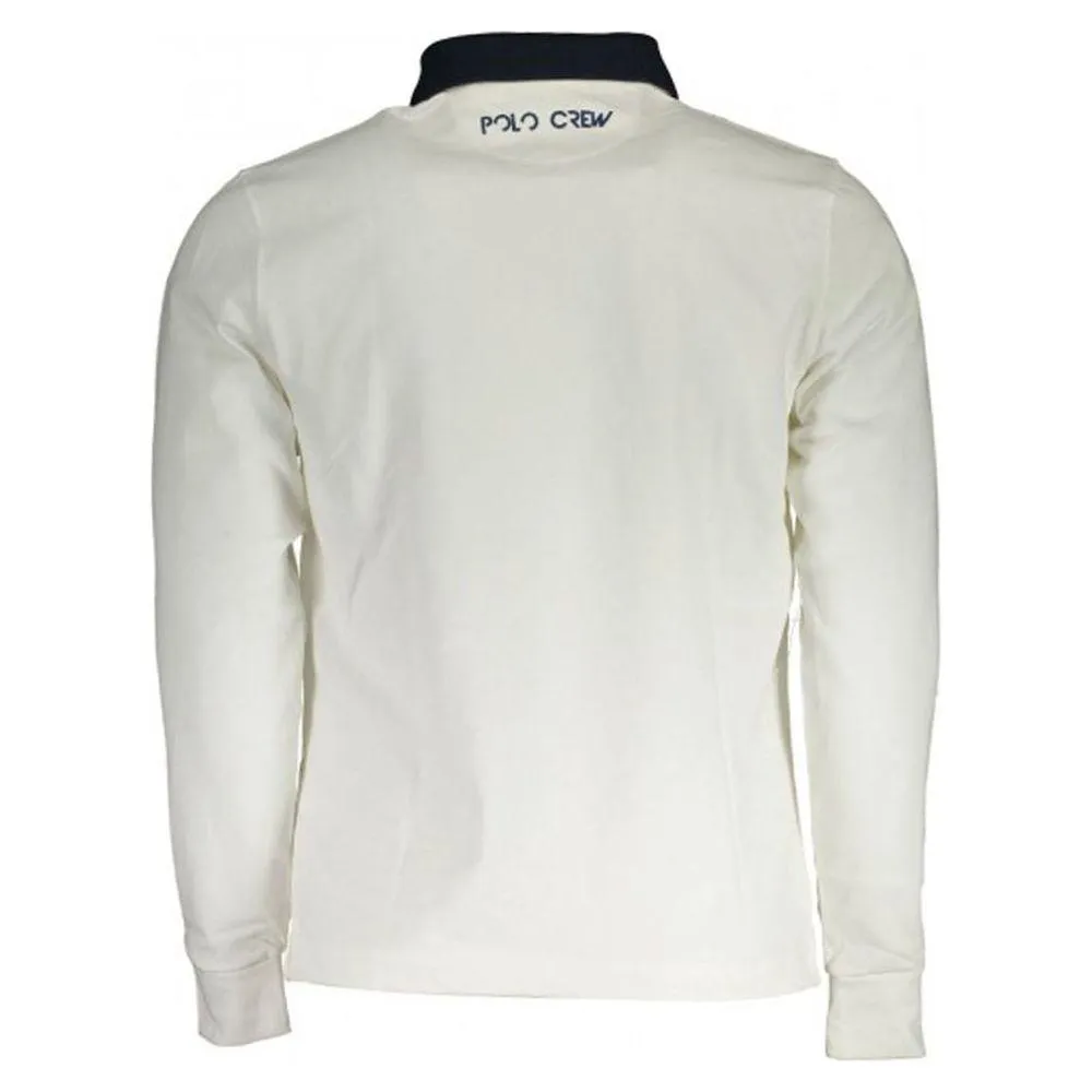 La Martina Elegant Embroidered White Jersey Polo Shirt