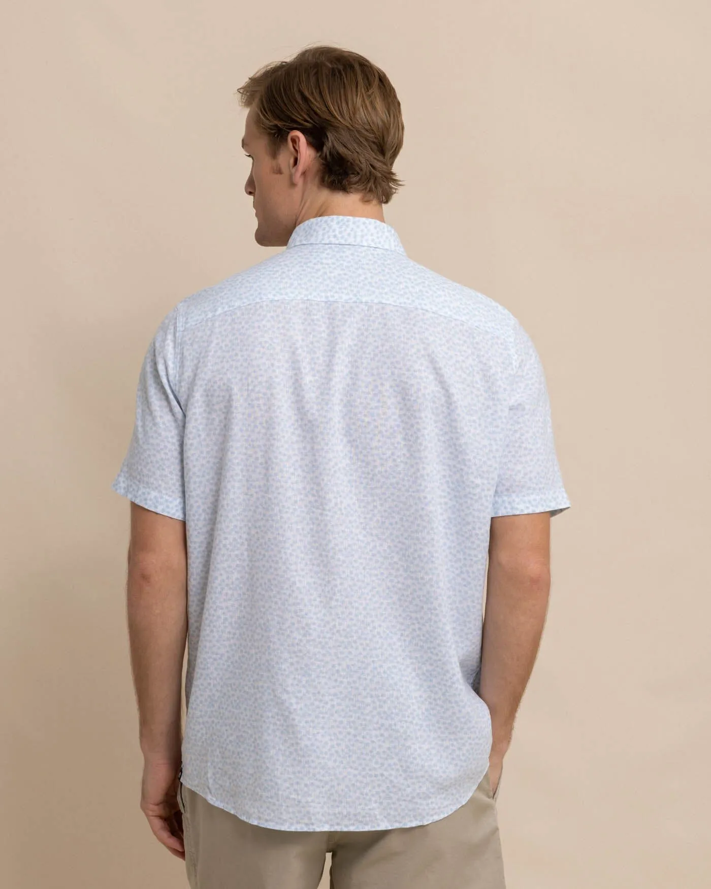 Linen Rayon Palm and Breezy Short Sleeve Sport Shirt