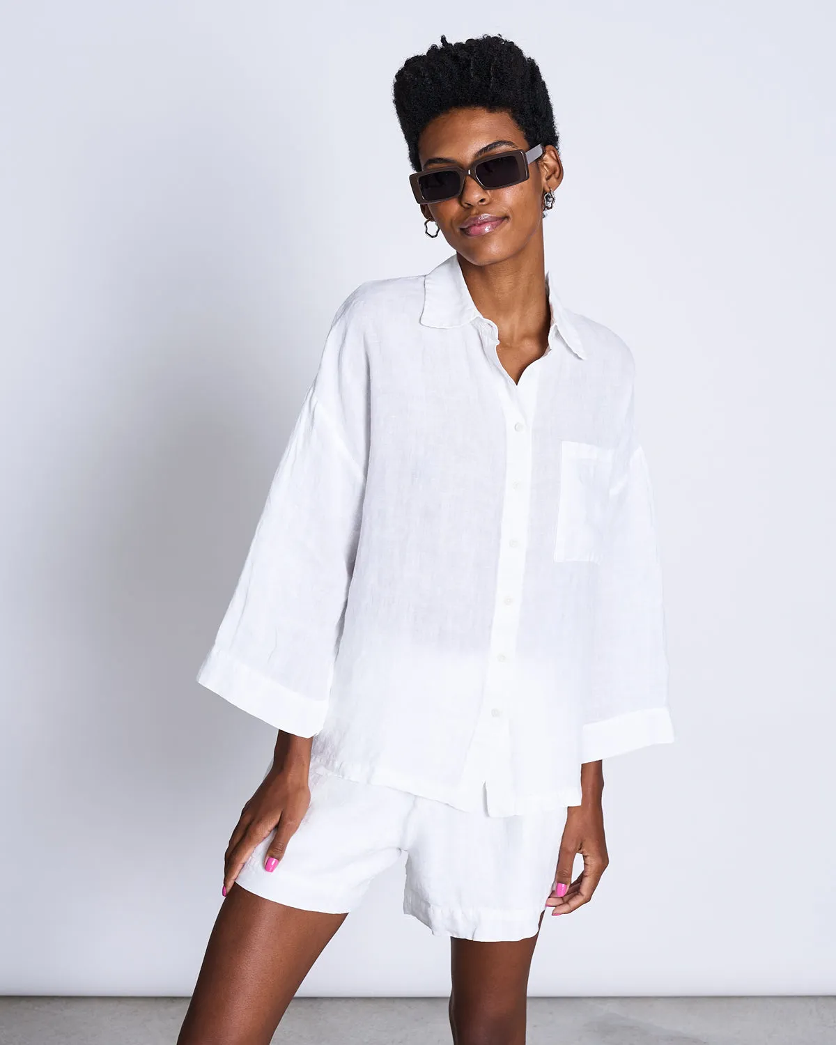 LINEN SHIRT MONS WHITE