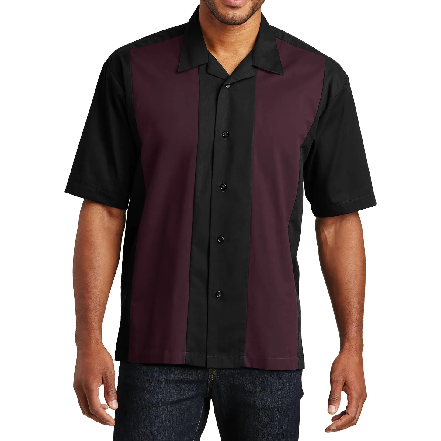 Mafoose Men's Retro Camp shirt Cuban Style Bowling Shirt