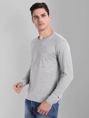 MEN'S LIGHT GREY SLIM FIT T.SHIRT