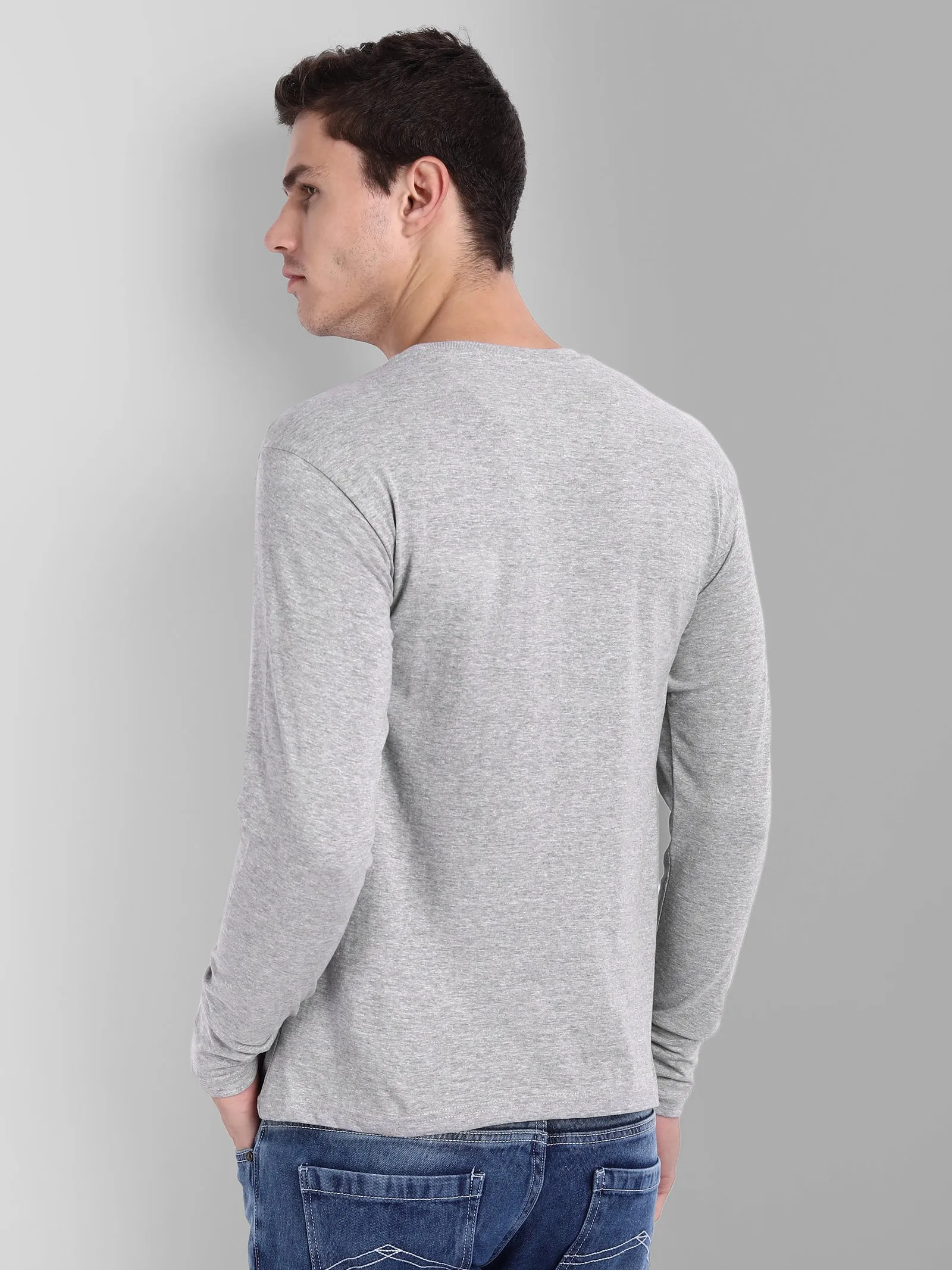 MEN'S LIGHT GREY SLIM FIT T.SHIRT